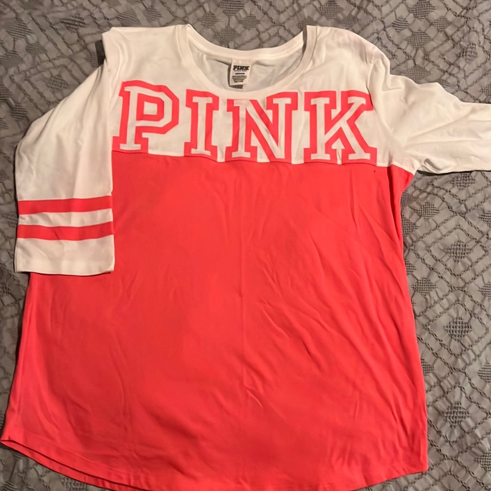 PINK 3/4 Sleeve Tee